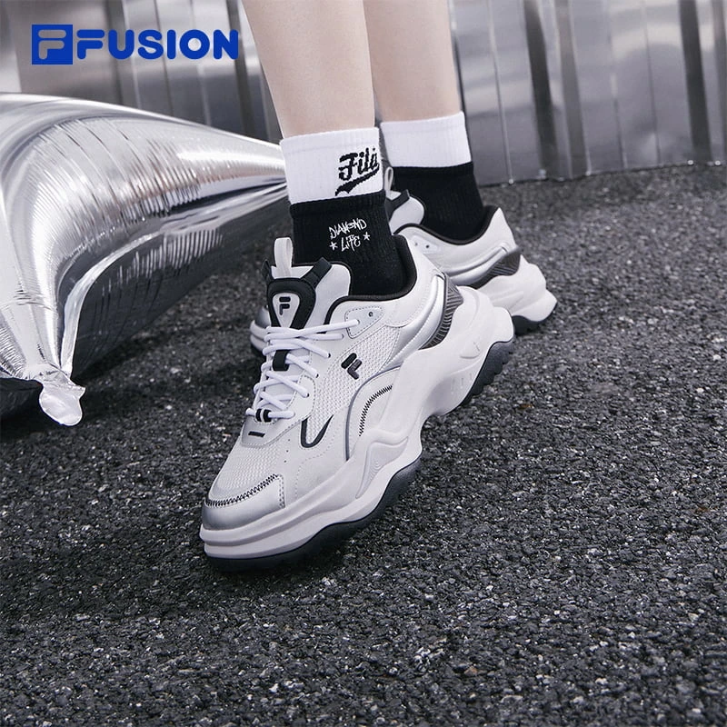 Fila/斐乐潮牌硬糖老爹鞋夏BIANCOII厚底女鞋运动鞋T12W331301F