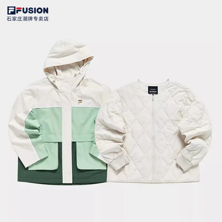 Fila/斐乐潮流女子新雪丽高效暖绒棉服冬新款连帽外套T11W316901