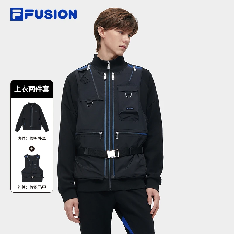 FILAFUSION X TEAM WANG design 2023合作系列情侣梭织上衣两件套