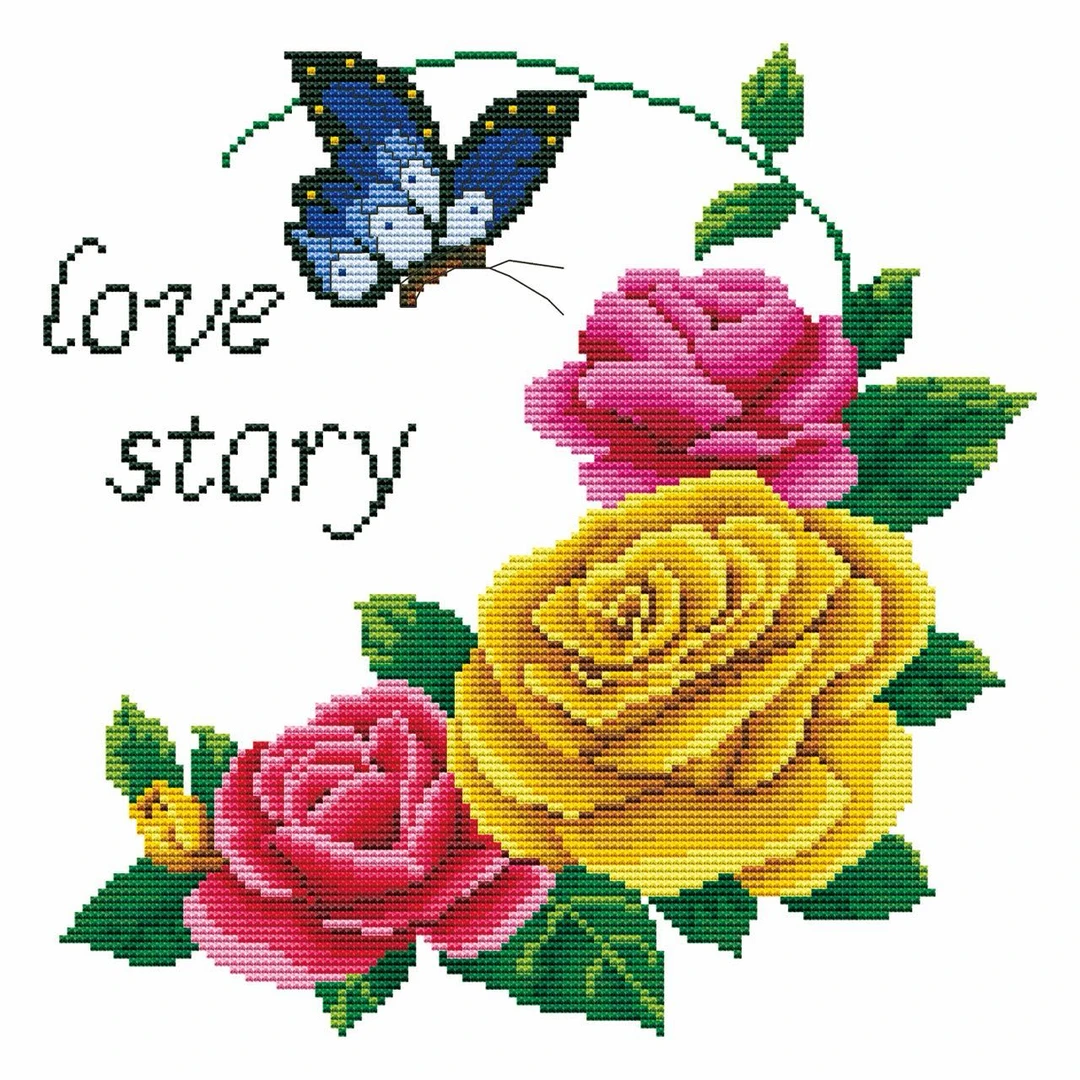 两个装绣花小布片配针线自己动手绣的新疆民族风格十字绣配套