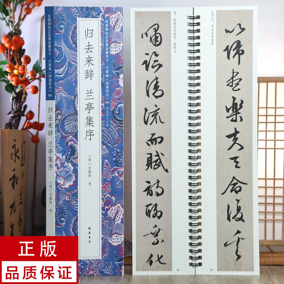 文徵明行书归去来辞 兰亭序 静文轩近距离临摹字帖