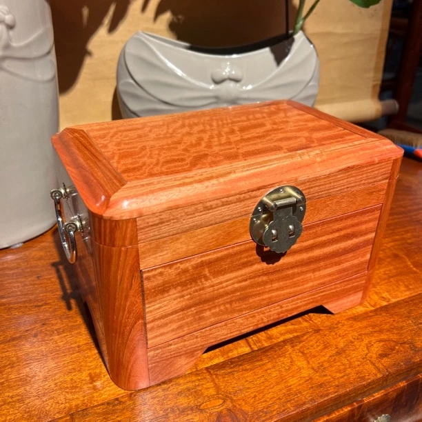 红木缅甸复古国风古典花梨手饰盒珠宝盒中式木制实木质木盒子创意