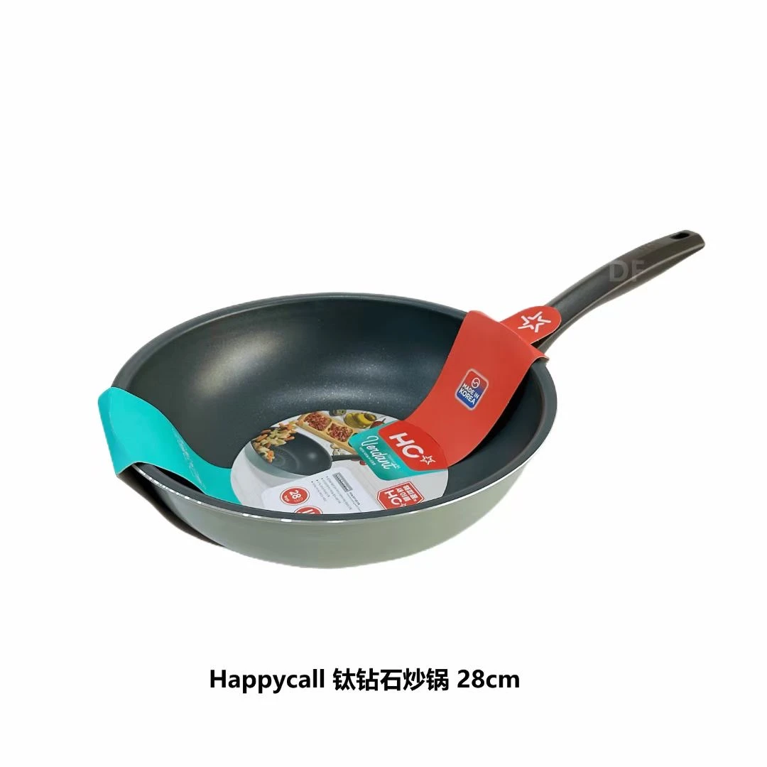 韩国进口28cmHappycall钛砖石炒锅不粘锅电磁炉通用煎锅少油烟