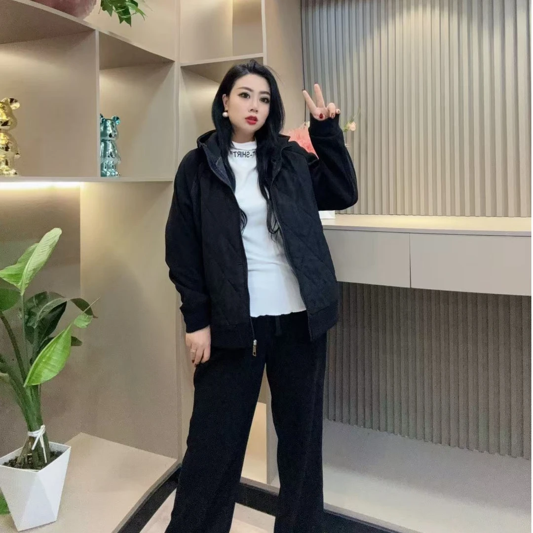 冬款洋气外套-酷 3390时尚加棉休闲舒适保暖百搭胖MM大码女装新款