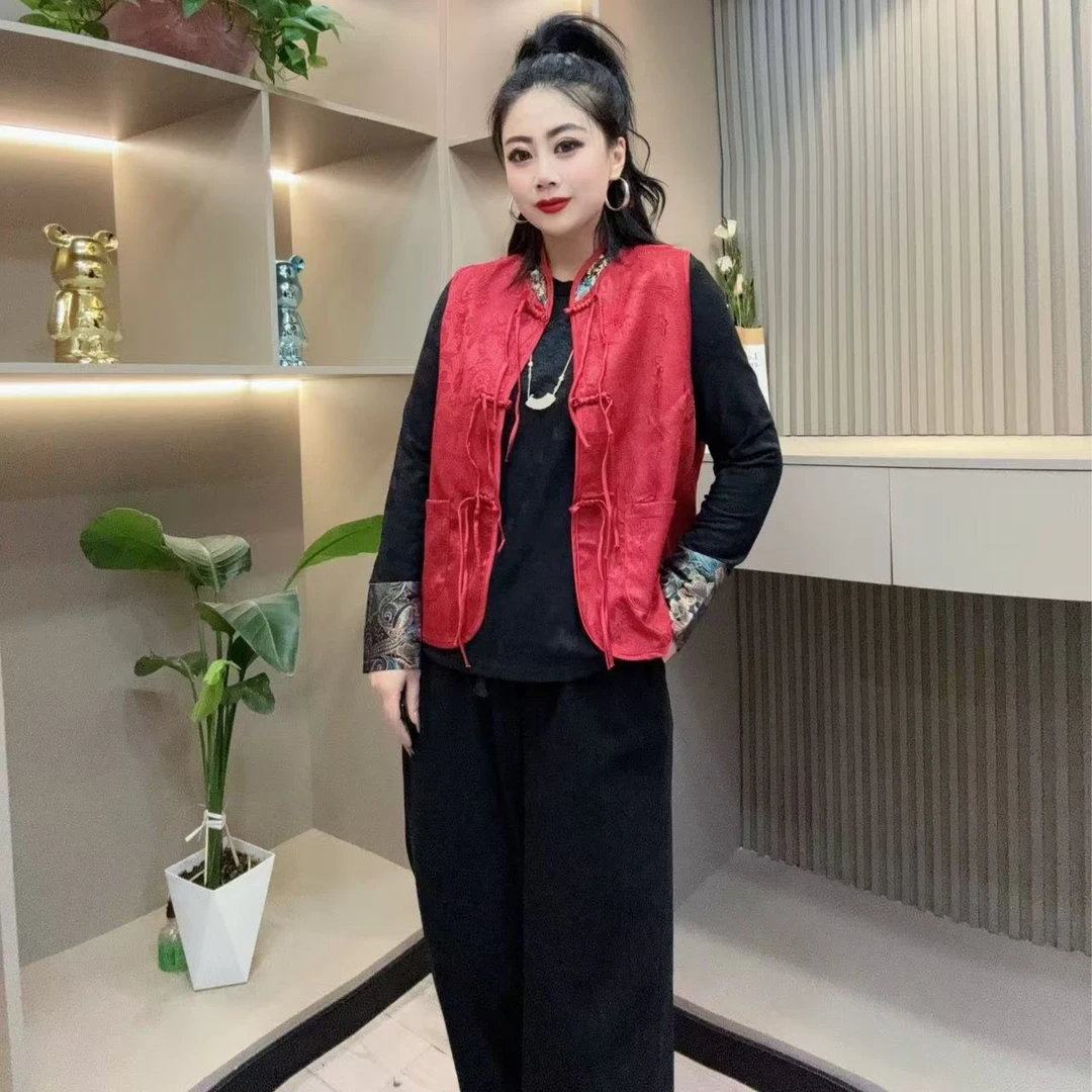 冬季两件套-雨 91115 时尚潮流国风气质加绒保暖胖MM大码女装新款