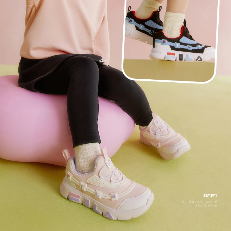 【斐乐儿童】2025秋 GUMMI小童一脚蹬透气儿童秋季训练鞋K54B432403