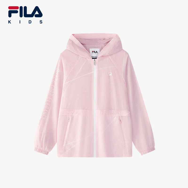 【斐乐儿童】2025年秋季新款中大童女童防风梭织连帽外套K12G4337