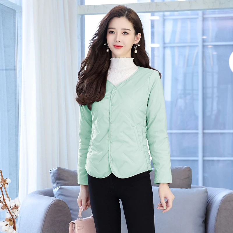 内胆棉衣女短款轻薄内穿小棉袄秋冬季修身显瘦大码棉服2023新款