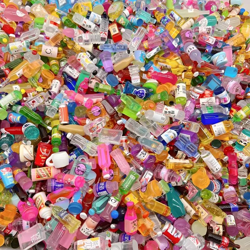 微缩食玩迷你仿真小物品摆件玩具男孩女孩礼物超市厨房饮料小瓶子