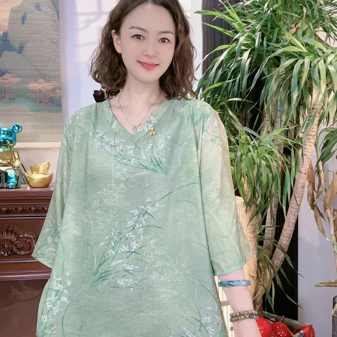 【俩世欢3360】新中式显瘦复古时尚宽松时尚休闲百搭上衣