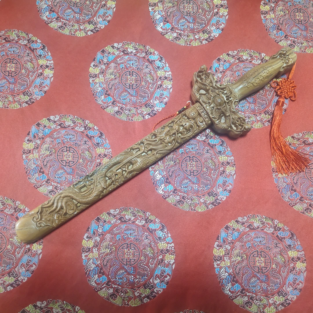 50公分桃木小剑文化旅游文化产品雕刻精致老料精美