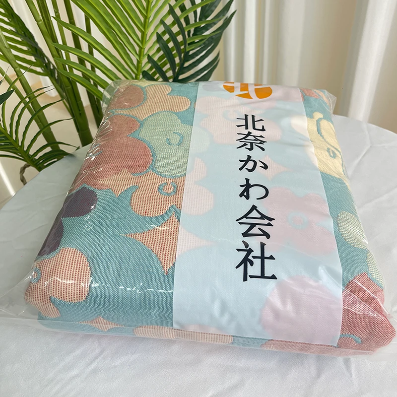 1【北奈かわ会社】多层纯棉纱布多功能盖毯空调被150*200 兔枝
