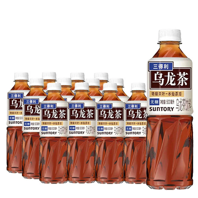 三得利无糖乌龙茶500ml*12瓶装 茶多酚茶饮料