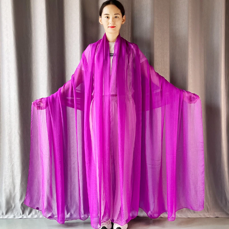 RGLT/瑞格丽特紫罗兰丝巾女士深紫色围巾舞蹈纱巾长款沙滩巾披肩