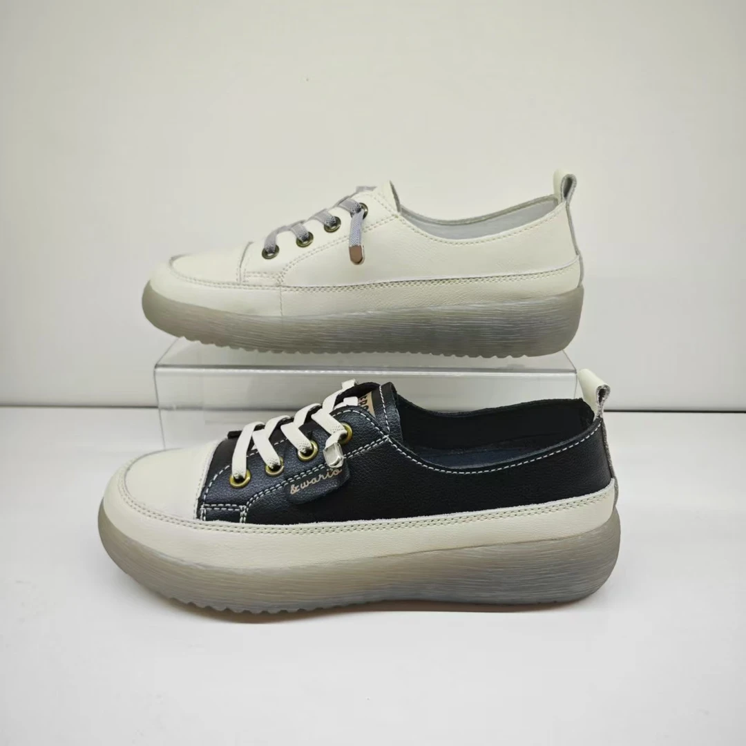 春秋款牛筋底防滑耐磨性强单皮鞋百搭休闲女款