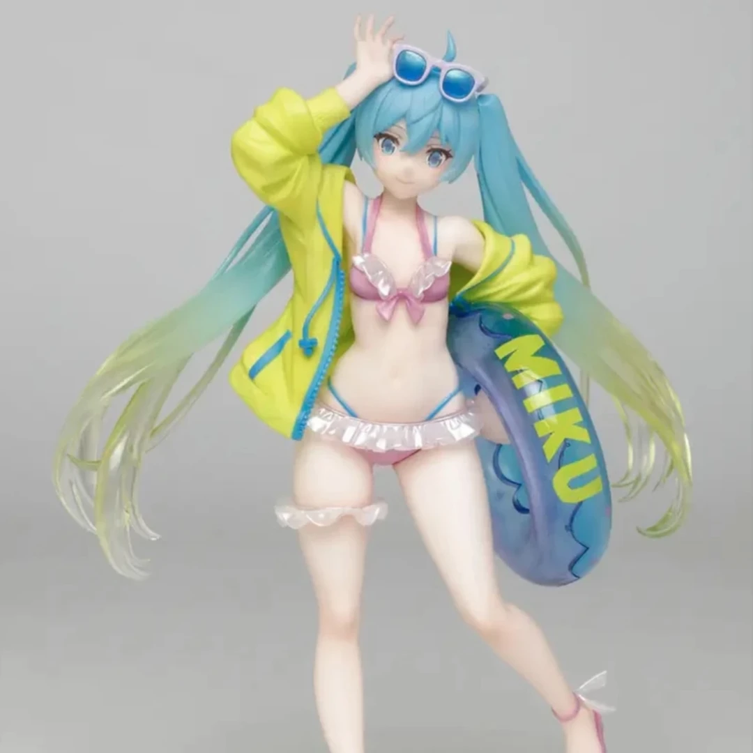 拆摆TAITO景品四季夏日服初音未来miku比基尼沙滩游泳圈