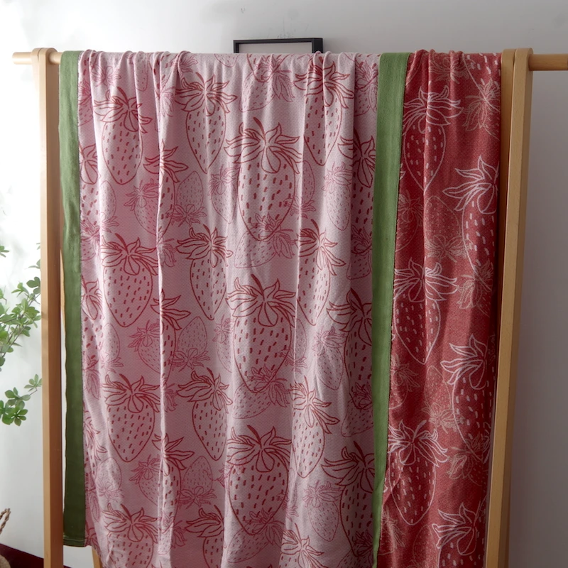 竹纤维盖毯夏季凉快透气冷感毯子儿童纱布毯成人单人空调毯毛巾被