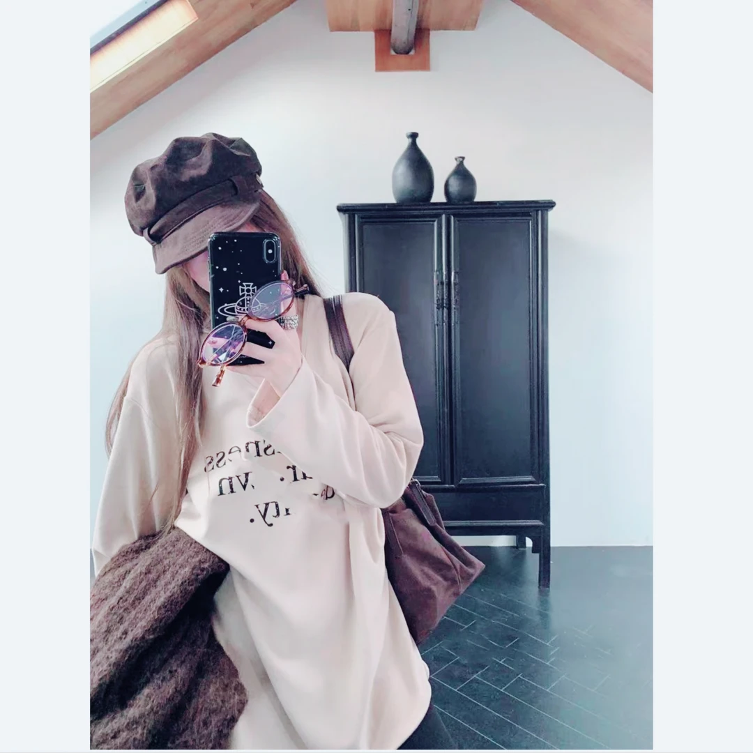 （柚子同款）ZJ冬款字母双面绒长袖T恤920