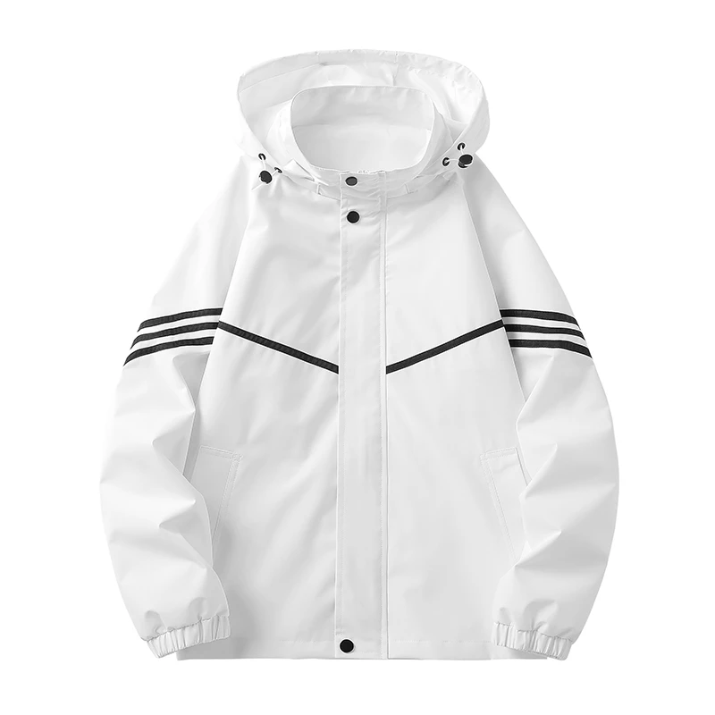 春季款情侣连帽大码夹克/可拆帽/防风开衫外套男女同款35