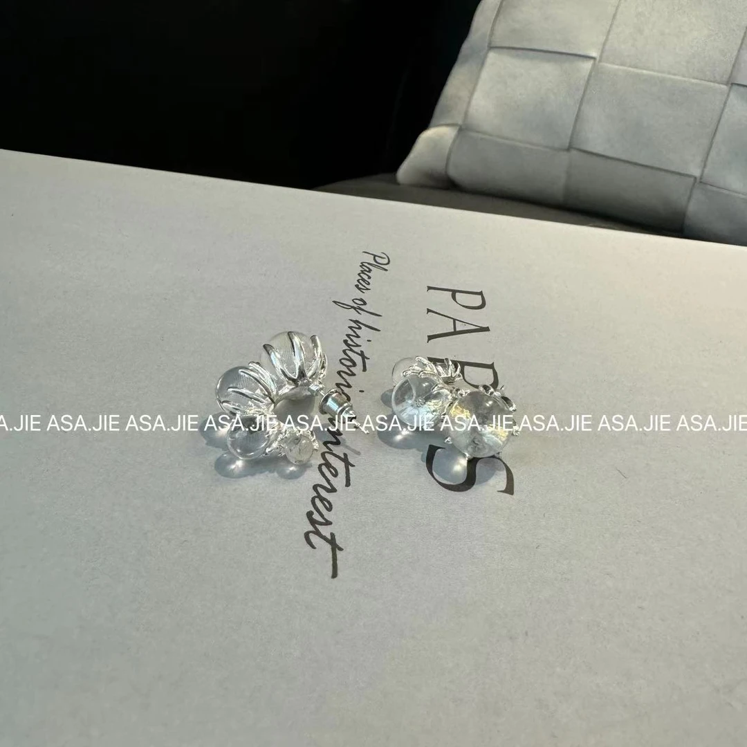 铜合金仿水晶耳饰 ASA. J I E 休闲简约百搭耳钉AAES24