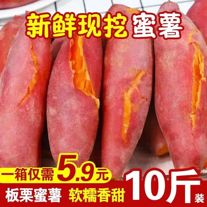【抢购中】超甜正宗蜜薯1/10斤新鲜板栗薯红蜜薯地瓜番薯蔬菜烟薯