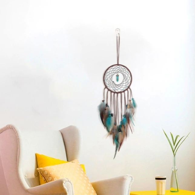 家庭气氛布置孔高端捕梦网夜光珠高档卧室女生墙壁挂件创意