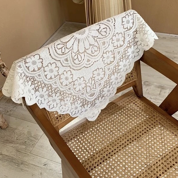 蕾丝盖巾法式复古桌布镂空桌垫茶几电视盖布防尘正方形长方形台布