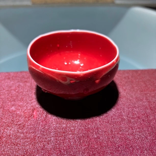 红色花瓣茶杯创意家用