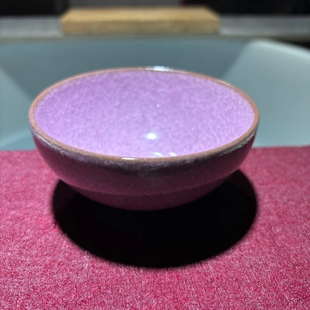 紫色紫气东来茶杯陶瓷