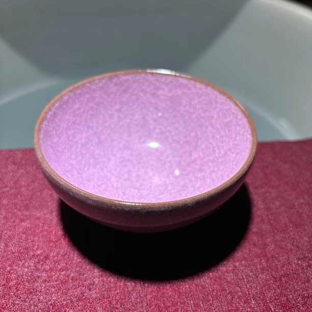 紫色紫气东来茶杯陶瓷