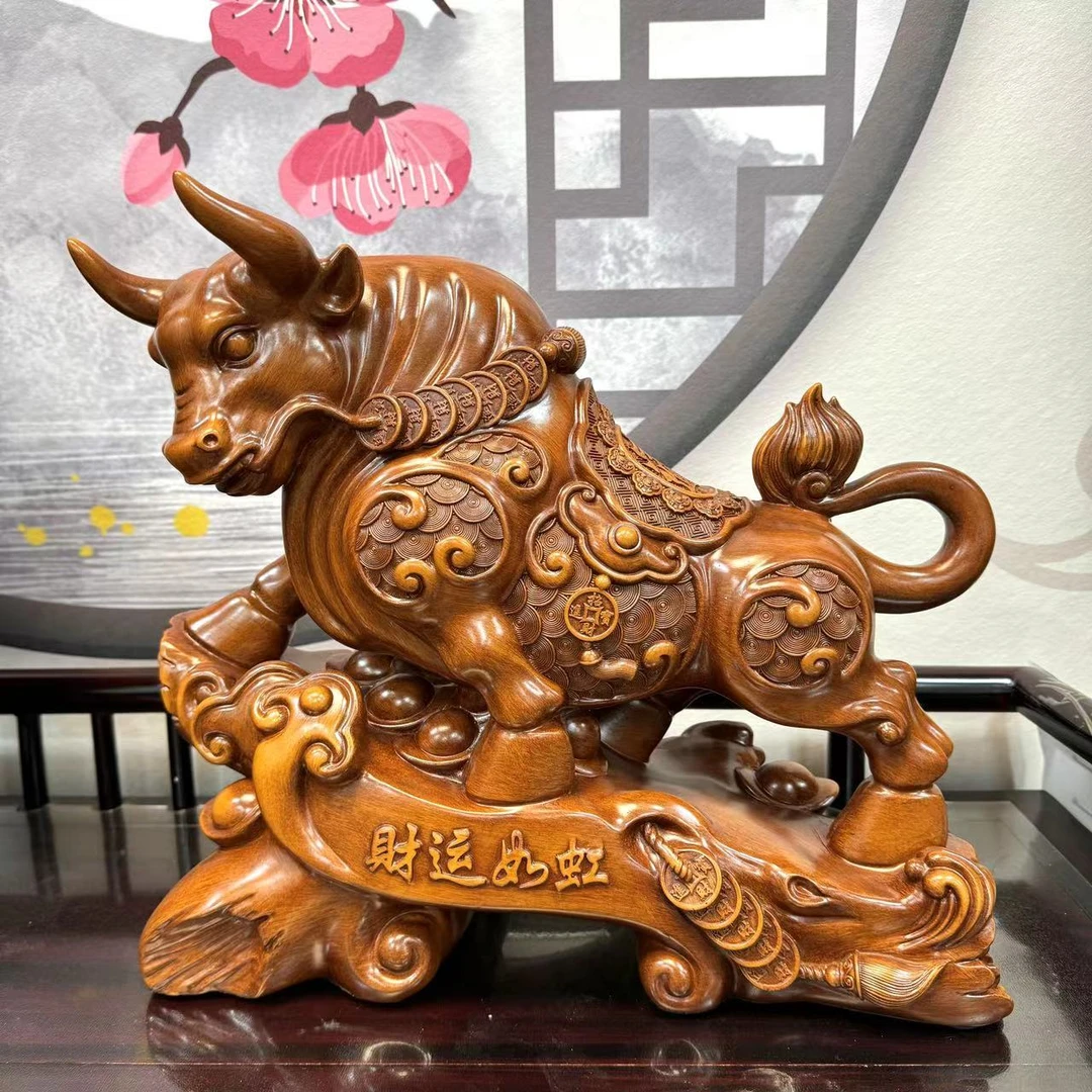 【财运如虹牛】新中式工艺品(长30cm高22cm宽15cm)FM457