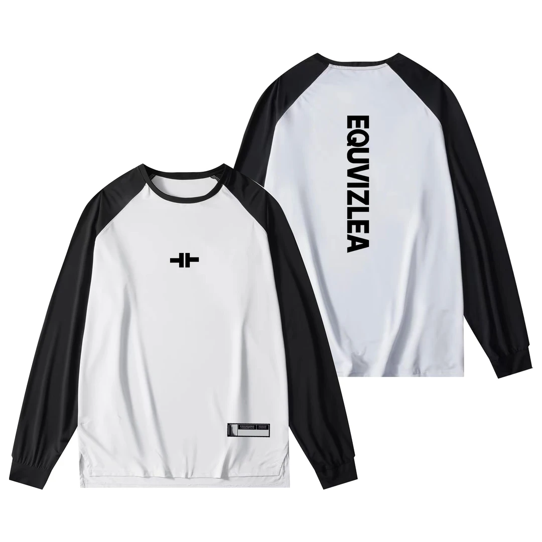 EQUVIZLEA投篮球衣长袖训练服休闲宽松速干网眼运动T恤男跑步透气