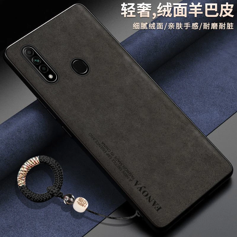 羊巴皮适用oppoa8手机壳PDBM00硅胶软胶布纹纯色新款软壳可爱网红