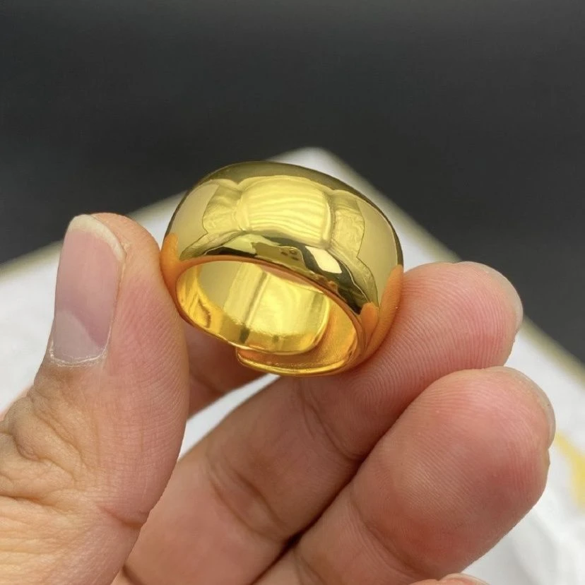 合金戒指 开口 20克大光面戒指 简约大气亮面