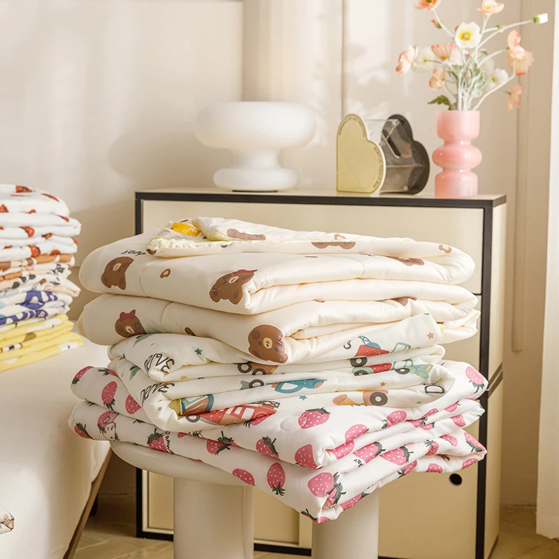 有氨印花小凉皮凉感冰豆豆夏被学生幼儿园儿童夏凉被空调被阿贝贝