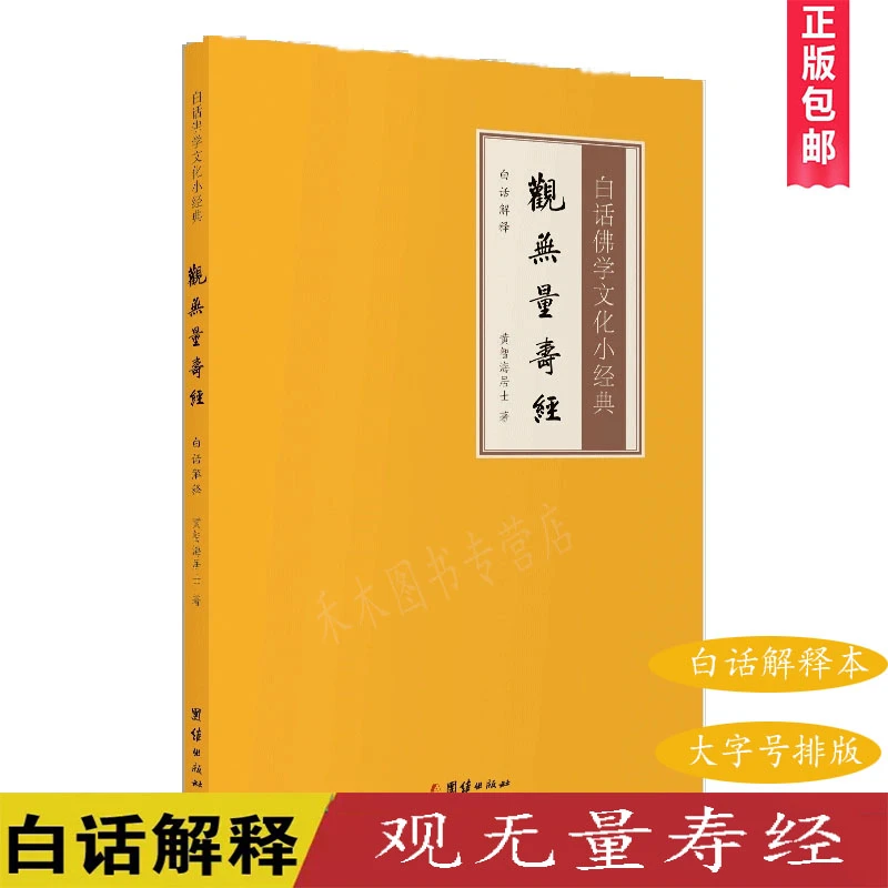 正版观无量寿经白话解释版佛说观无量寿佛经大字横排全注全译本
