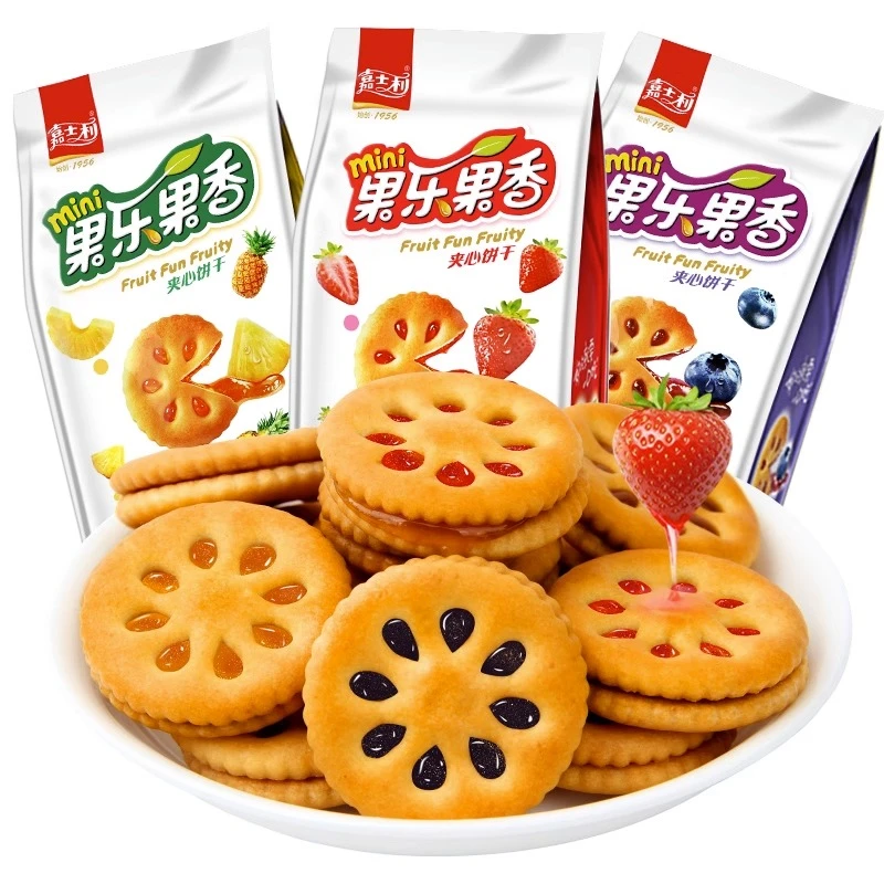 嘉士利果乐果香果酱夹心饼干85g袋整箱早餐代餐糕点小吃零食多种