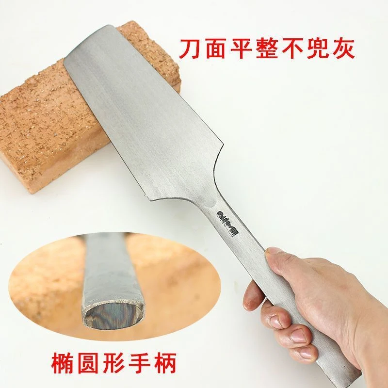 孟传国双面砖刀砌墙锰钢锻打一体泥工专用圆把砌砖刀瓦工工具瓦刀