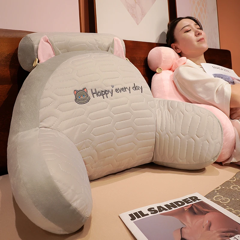 乳胶记忆棉床头软包大靠背床头靠垫床上玩手机靠枕沙发靠垫枕头夏