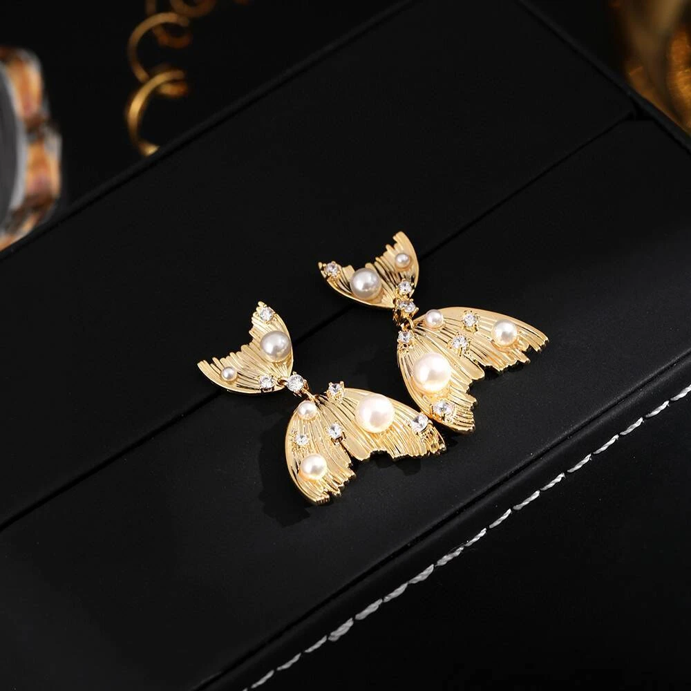 铜合金耳饰 《货号6538》XZ 鱼尾耳环