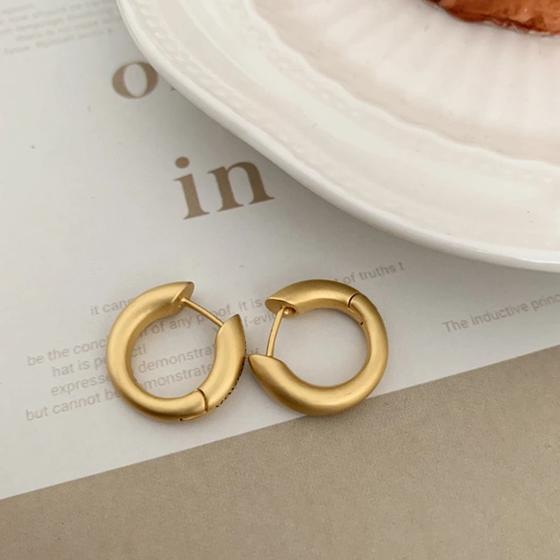 铜合金耳饰 《货号6170》法式简约个性小耳圈