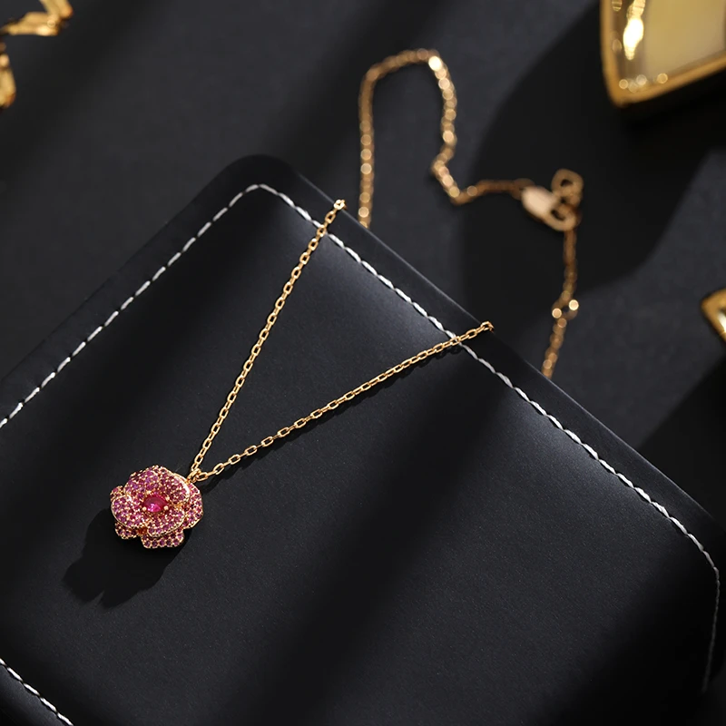 铜合金项链 《货号1584-》时尚轻奢郁金香项链