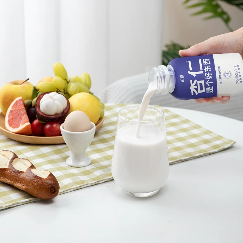 即杏杏仁植物奶饮品原味系列0香精0防腐剂250mL*4瓶杏仁奶饮料