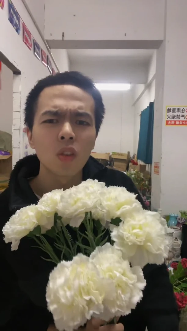 【闪购商品】5支白康乃馨