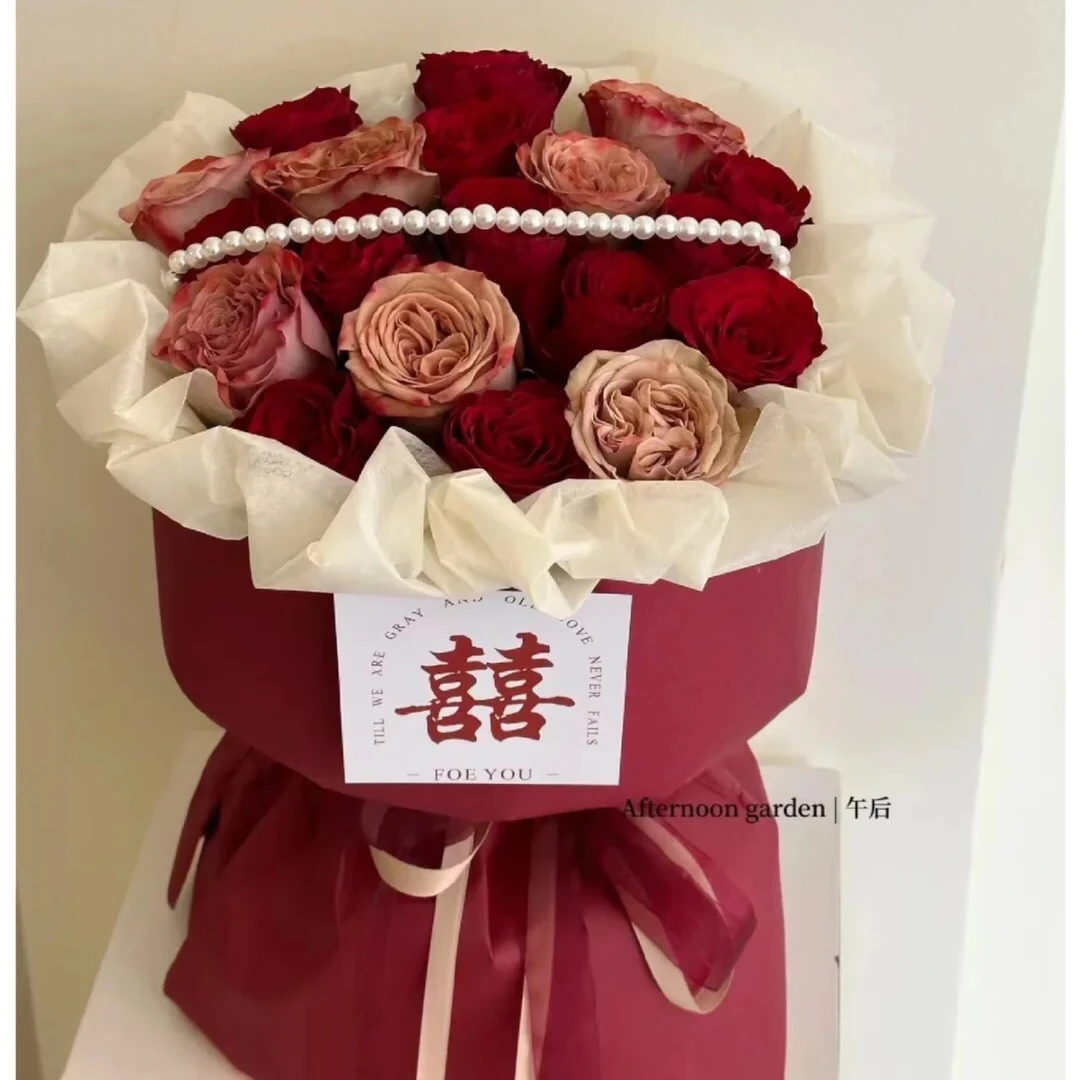 红玫瑰系列情人节订婚 结婚 求婚鲜花花束全国门店免费配送上门