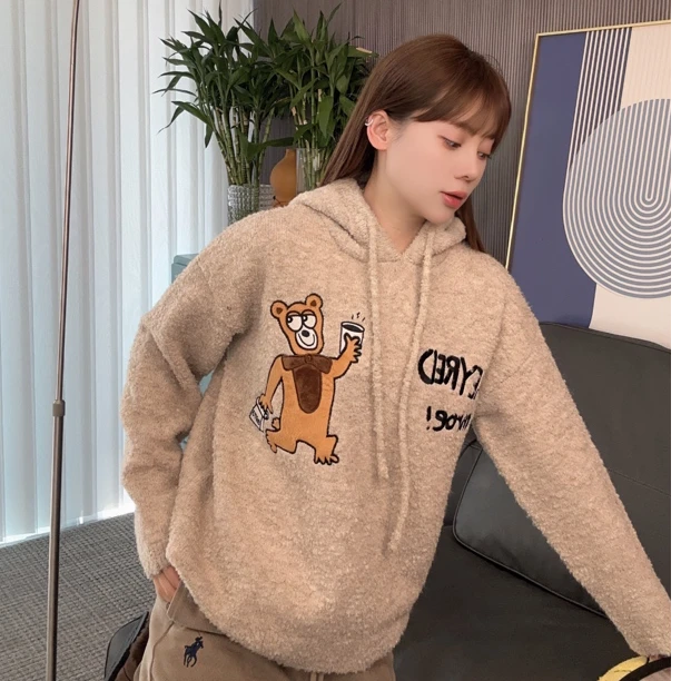 【可可曲奇】连帽毛衣