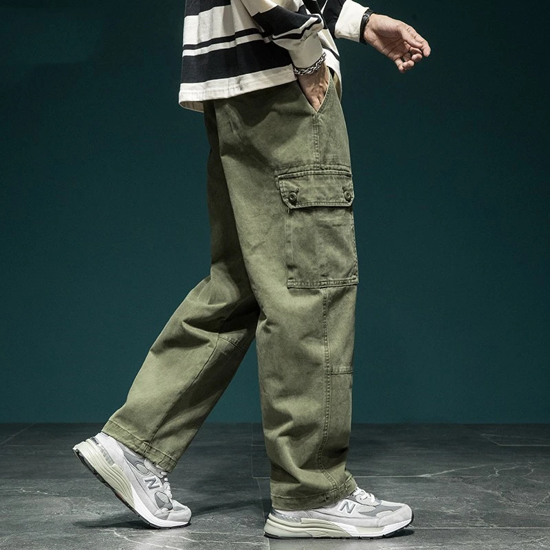 美式垂感工装裤子春季直筒宽松休闲裤男vibe风长裤春秋款阔腿男裤