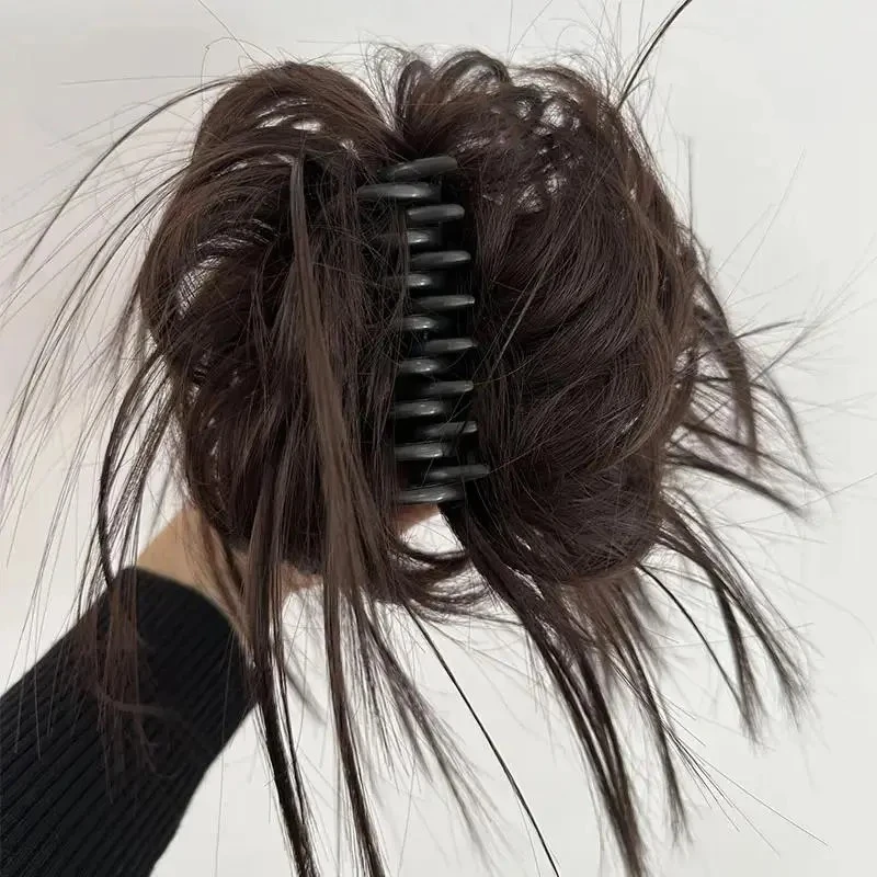 蓬松式展示新款鸡窝头抓夹展示丸子头辣妹凌乱发包女懒人鸡毛抓夹