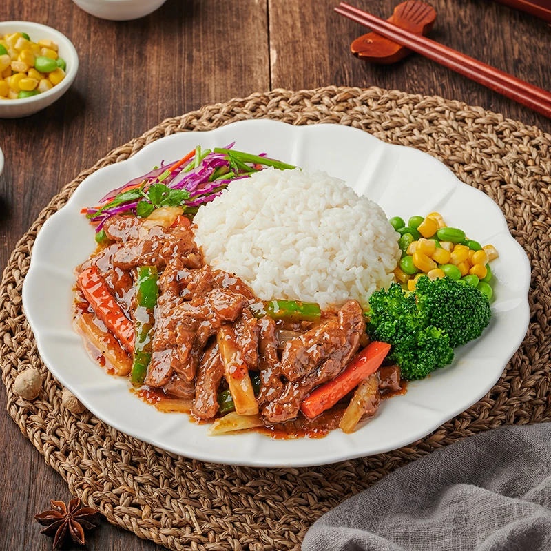 谷言预制菜加热即食黑椒牛柳180g外卖料理包速食商用盖浇饭小碗