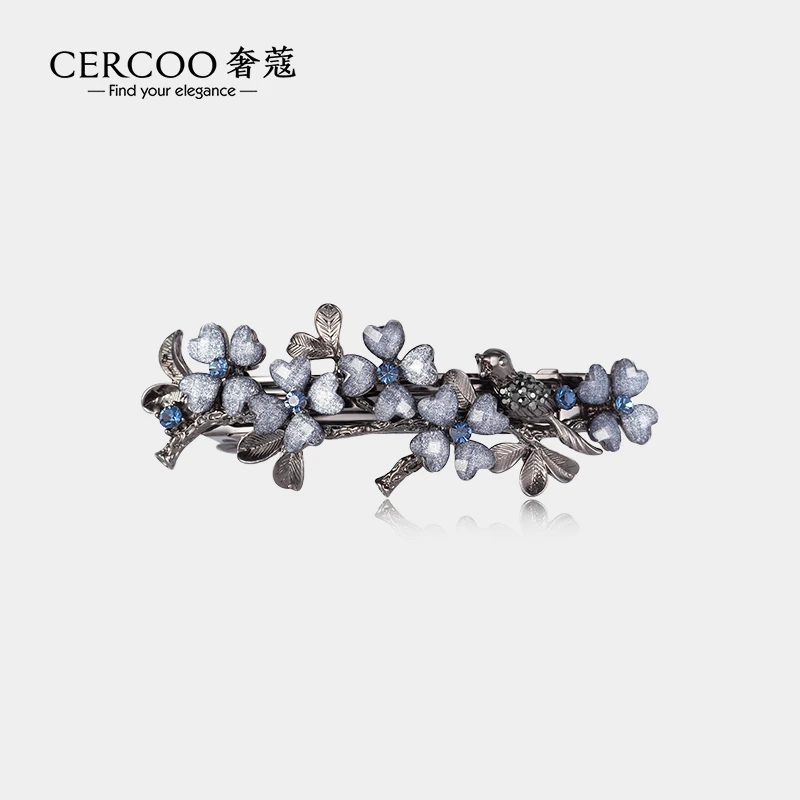 Cercoo/奢蔻发夹水钻头饰品后脑勺马尾夹优雅气质